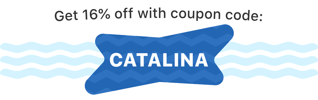 Get 16% off with coupon code CATALINA