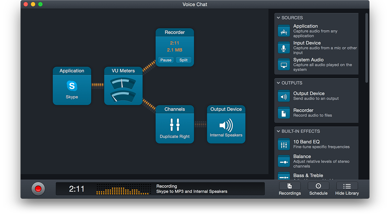 Audio Hijack 3's interface