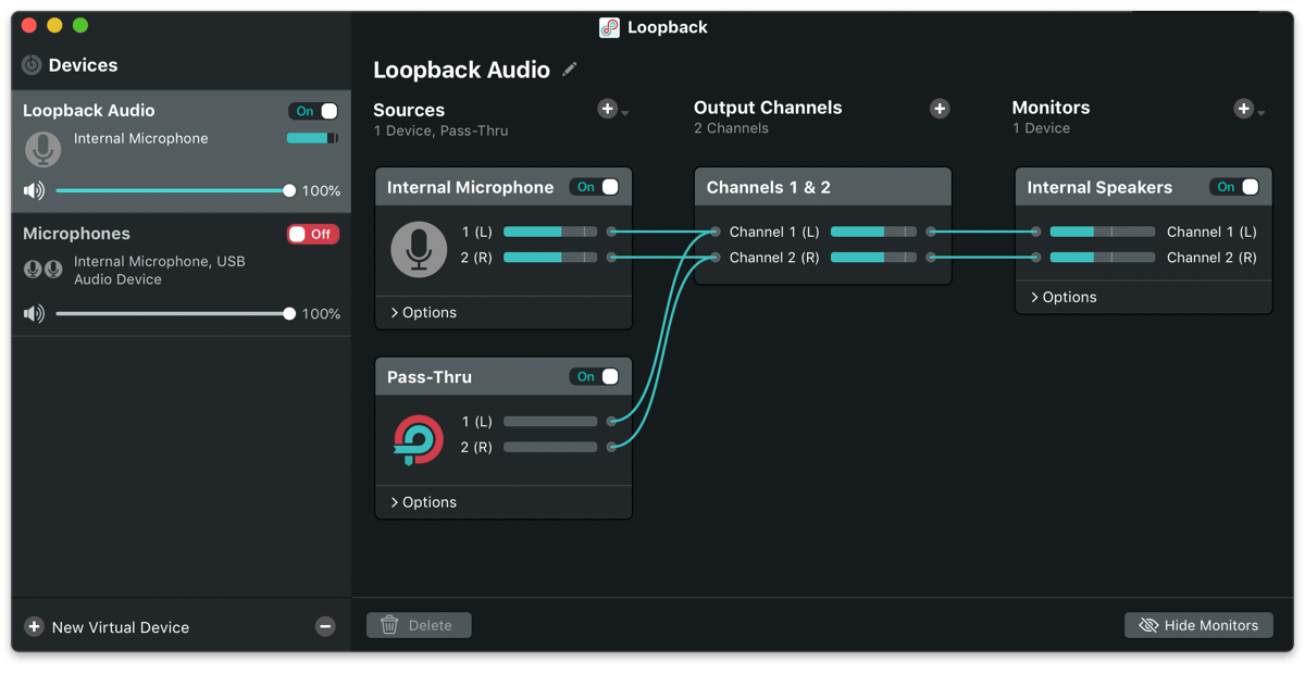 Loopback's new Dark Mode