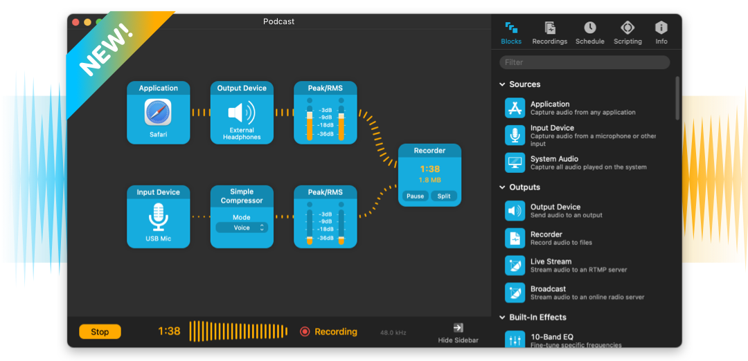 Audio Hijack 4 in action